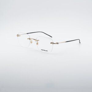 Montblanc MB0130O 002 Eyeglasses Gold 53mm Square Frame